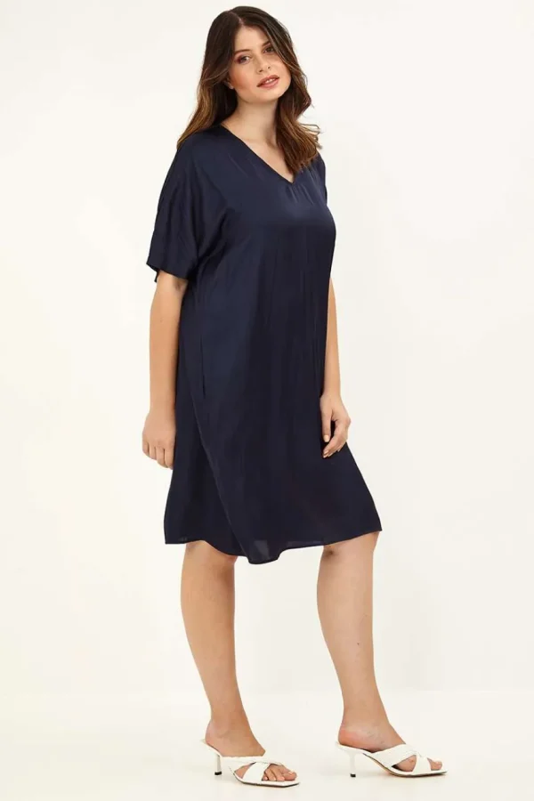 Mat Fashion Abito a palloncino in raso taglie comode Clearance
