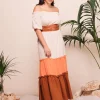Mealys Abito con balze e spalle scoperte taglie comode Outlet
