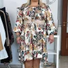 Donna Curvy Abito con spalle scoperte e stampa paisley taglie comode New