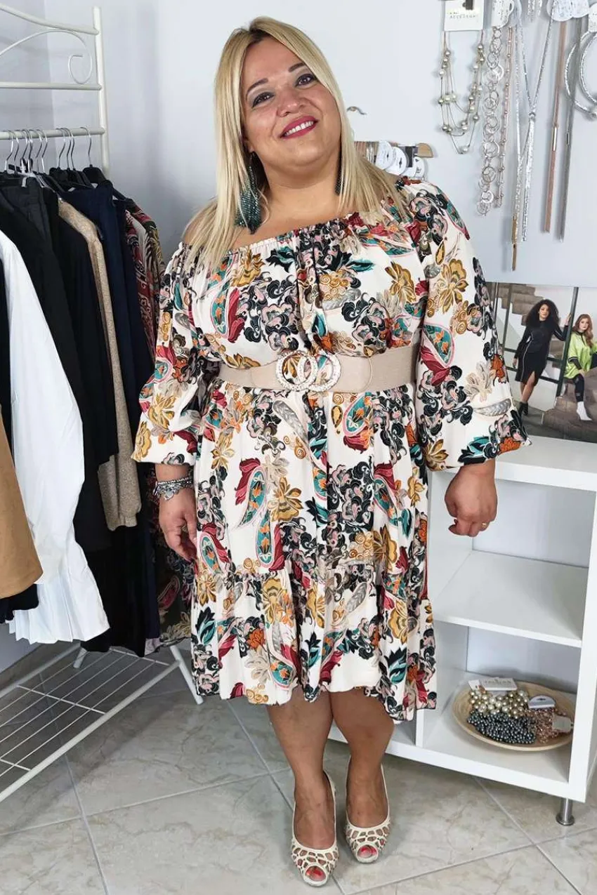 abito_con_spalle_scoperte_2.webp Donna Curvy Abito con spalle scoperte e stampa paisley taglie comode New
