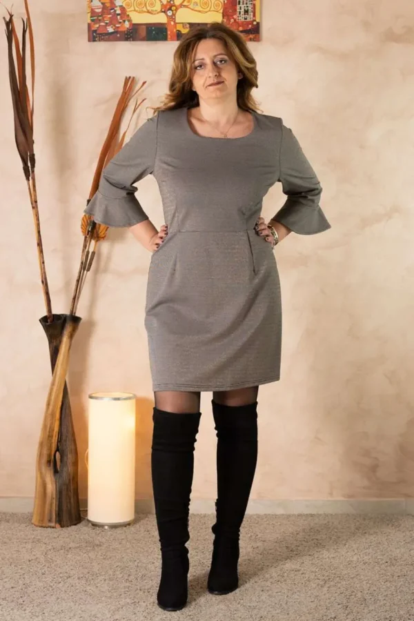Talissa Mode Abito da cocktail in lurex taglie comode Online