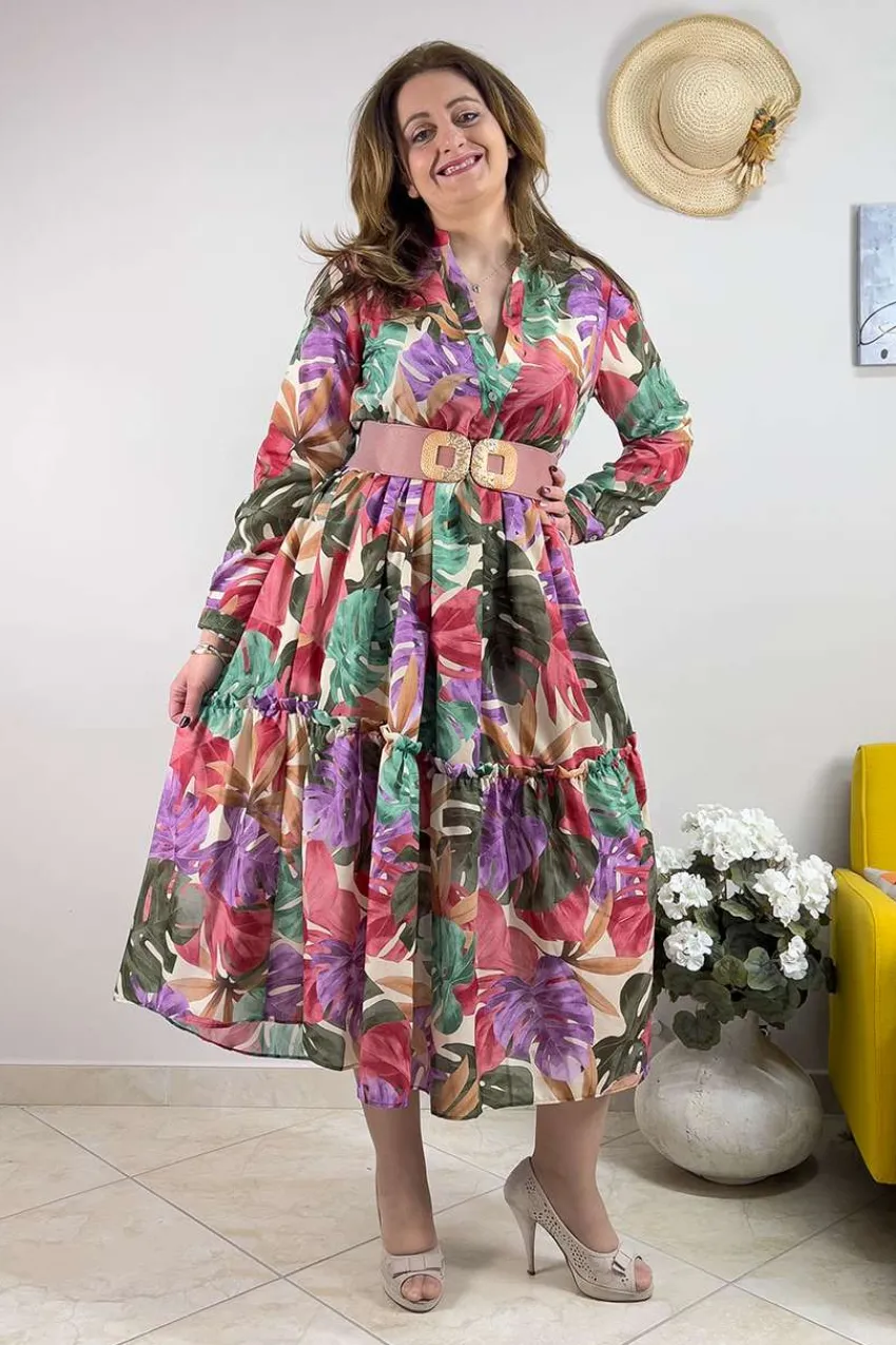 abito_fantasia_floreale_l_4.webp Jiveley Abito fantasia floreale lungo chemisier taglie comode Clearance