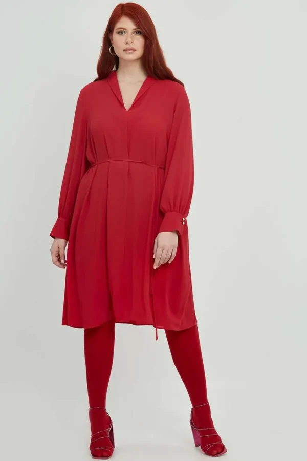 Mat Fashion Abito in chiffon taglie comode Fashion