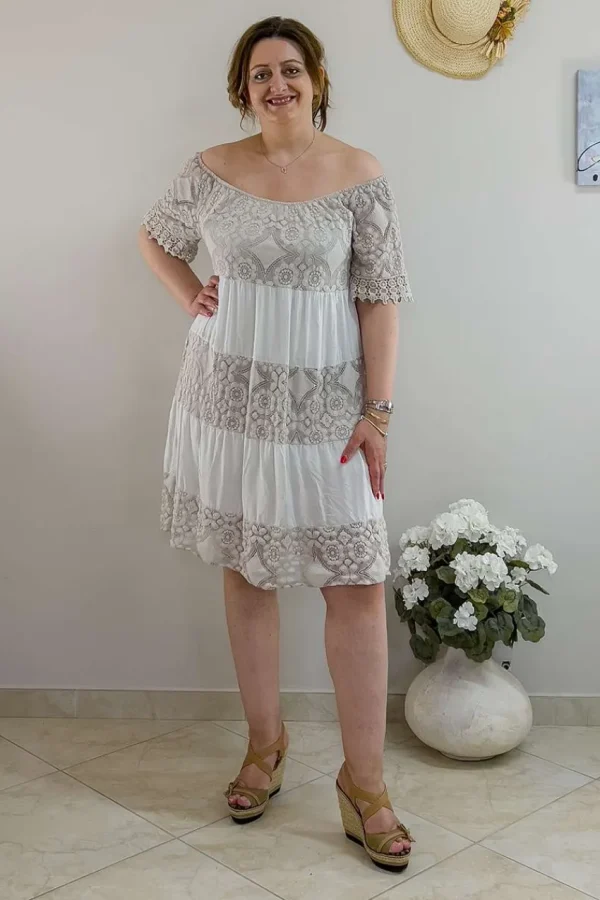 Donna Curvy Abito in pizzo taglie comode Outlet