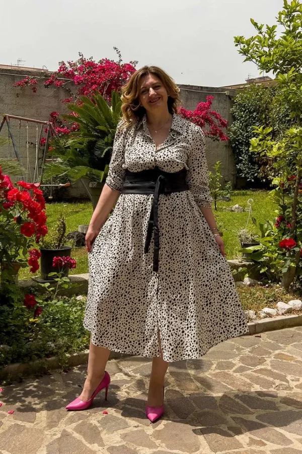 Mat Fashion Abito lungo con stampa Animalier taglie comode Clearance