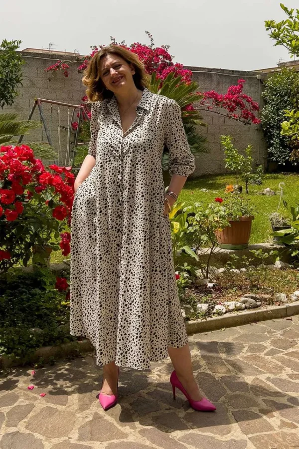 Mat Fashion Abito lungo con stampa Animalier taglie comode Clearance