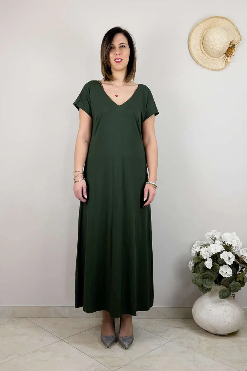 abito_mezza_manica_lungo__2.webp Mat Fashion Abito mezza manica lungo scollo a V taglie comode Hot