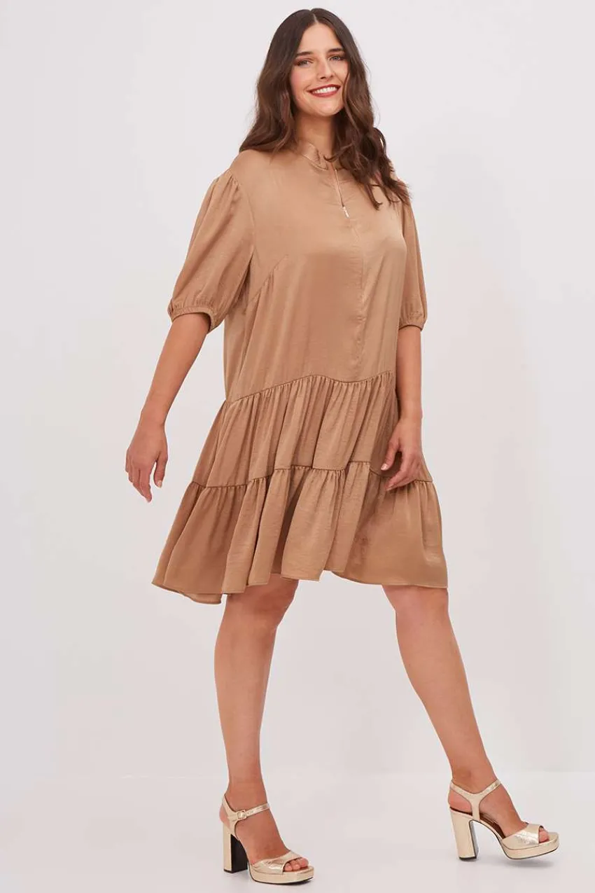 abito_rasato_con_balze_e__3.webp Mat Fashion Abito rasato con balze e manica a palloncino taglie comode Outlet