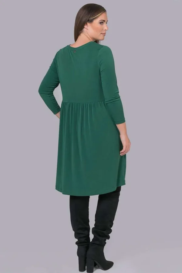Mat Fashion Abito svasato con maniche taglie comode New