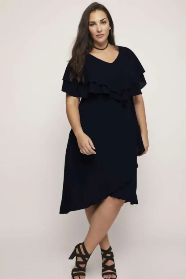 SPG Woman Abito svasato con scollo a V taglie forti Hot