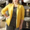 Jiveley Blazer con manica a risvolto e tasche taglie comode Outlet