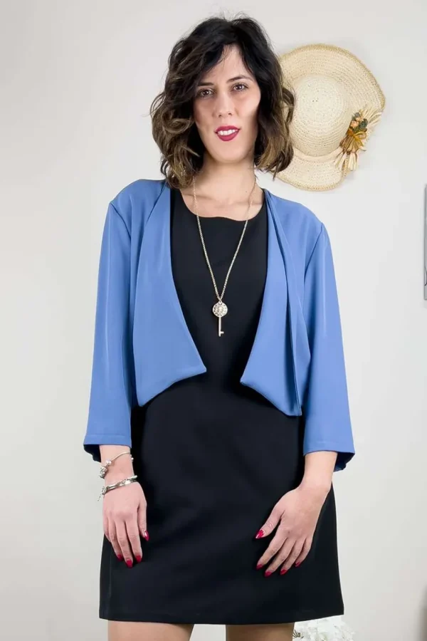 Talissa Mode Blazer corto con manica 7/8 taglie comode Clearance