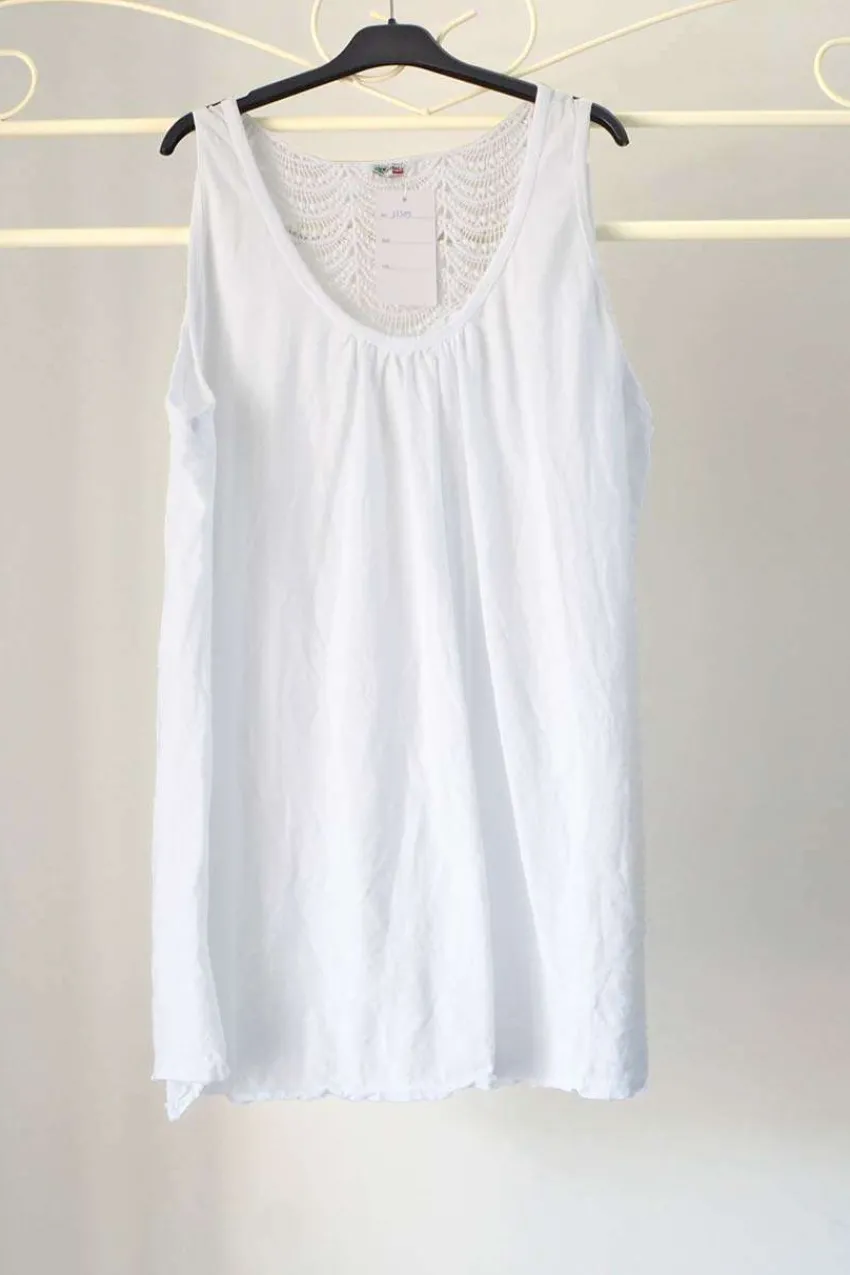 blusa_a_giromanica_con_pi_0.webp Donna Curvy Blusa a giromanica con pizzo taglie forti Outlet