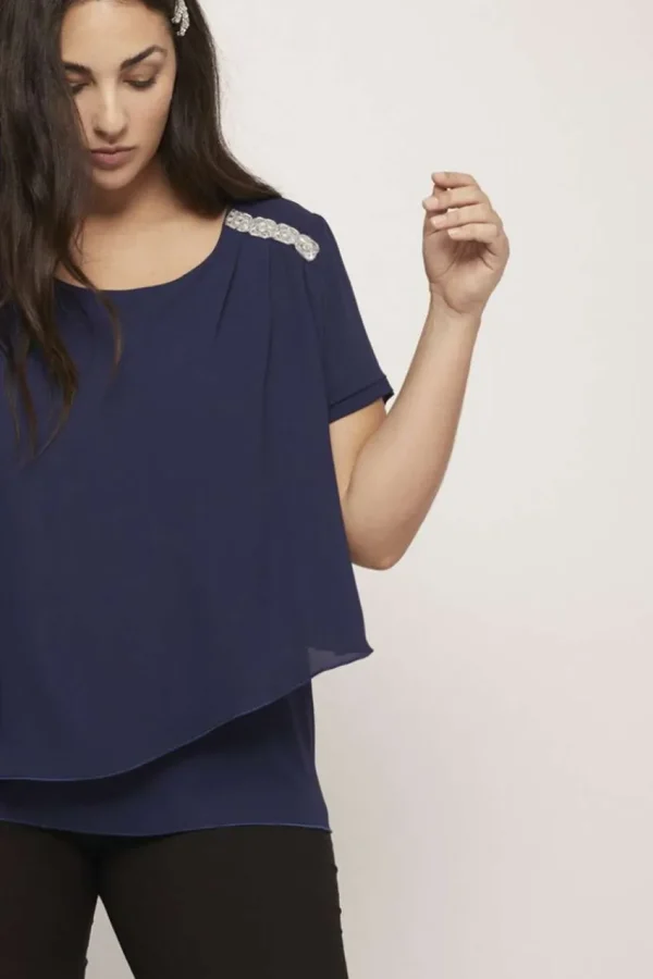 SPG Woman Blusa asimmetrica taglie comode Best