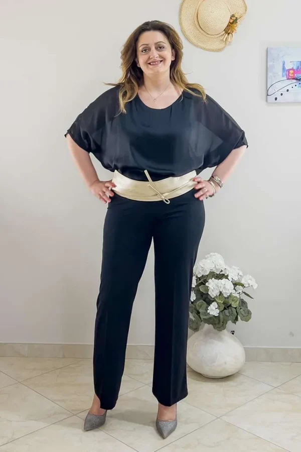Mealys Blusa Caftano effetto trasparenza taglie comode Outlet