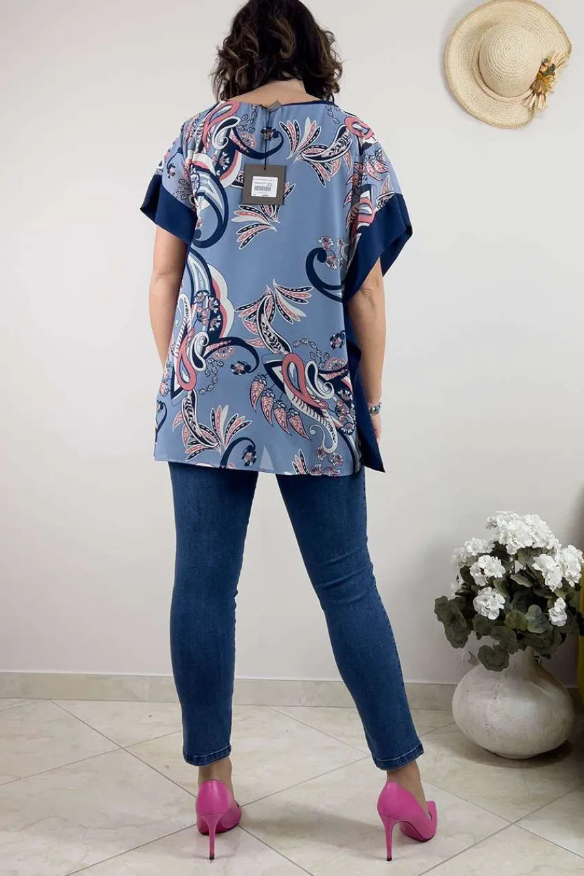 blusa_caftano_paisley_tag_3.webp Jiveley Blusa caftano paisley taglie comode Hot