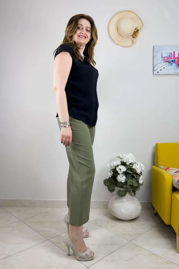 Jiveley Blusa con manica a petalo taglie comode Best
