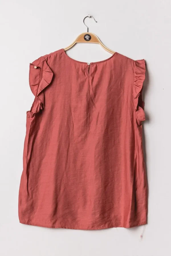 Donna Curvy Blusa con maniche arricciate taglie forti Fashion