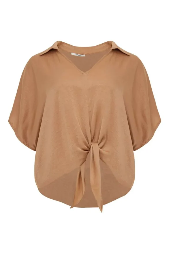 Mat Fashion Blusa con nodo taglie comode Clearance