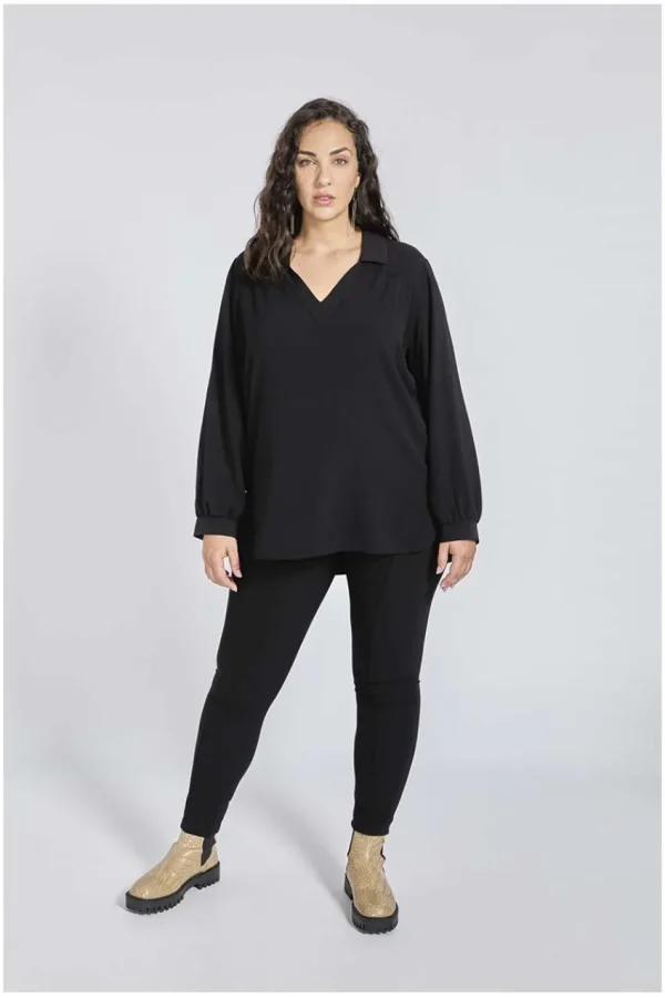 SPG Woman Blusa con scollo a V taglie comode Clearance