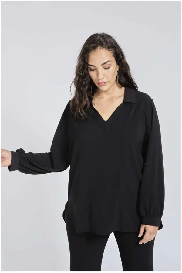 SPG Woman Blusa con scollo a V taglie comode Clearance