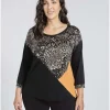 SPG Woman Blusa con stampa animalier taglie comode Clearance