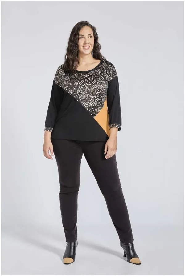 SPG Woman Blusa con stampa animalier taglie comode Clearance