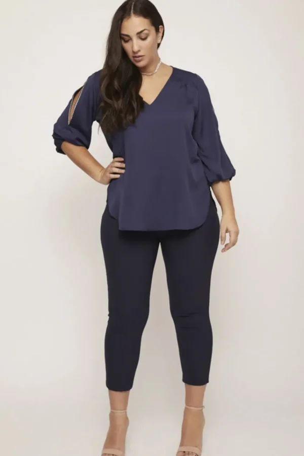 SPG Woman Blusa con strass taglie forti Best