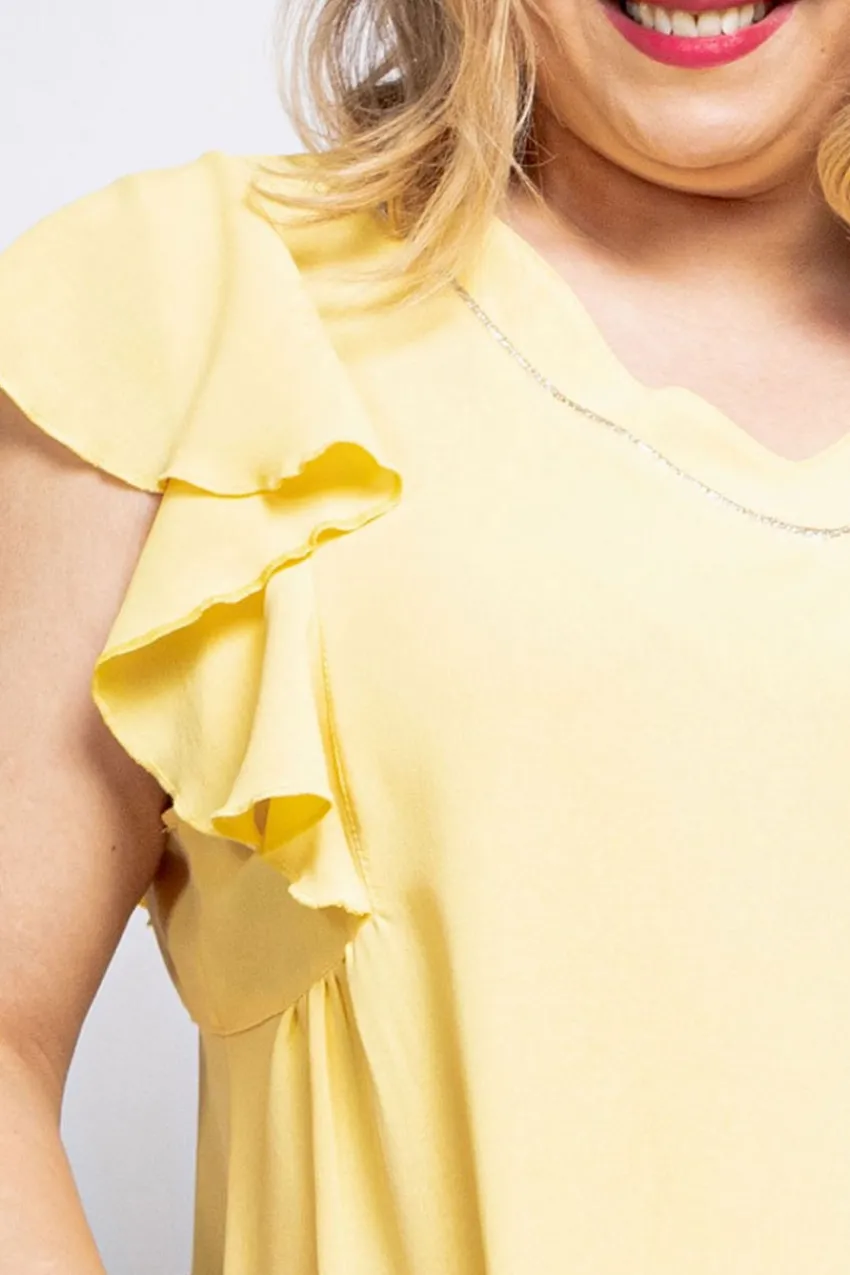 blusa_con_volant_taglie_f_2.webp Donna Curvy Blusa con volant taglie forti Clearance