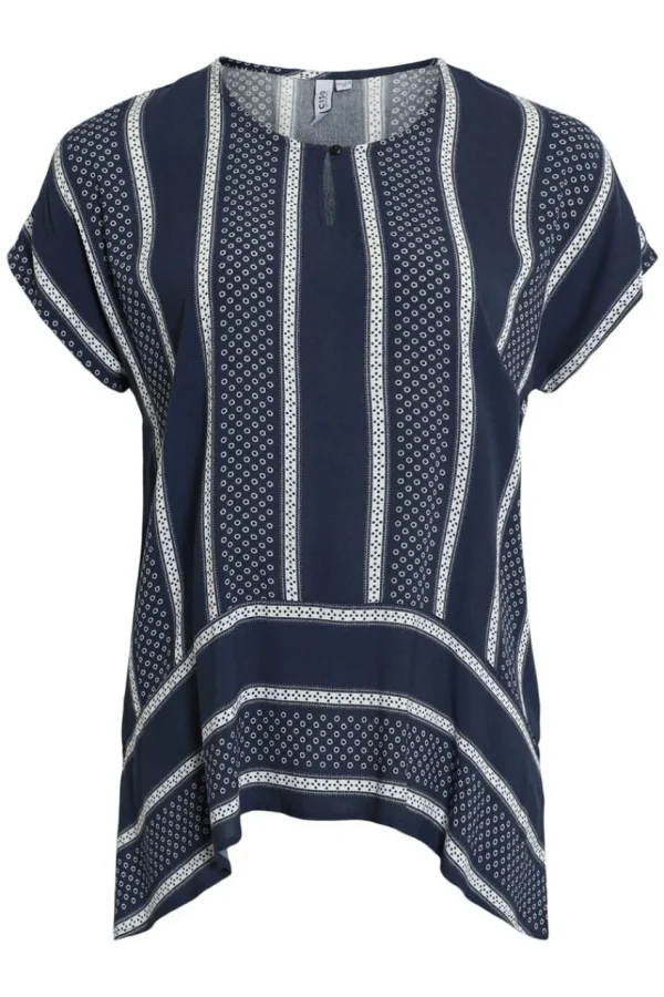 Ciso Blusa fantasia con bottone taglie forti Fashion