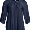 Ciso Blusa leggera maniche lunghe taglie forti Discount