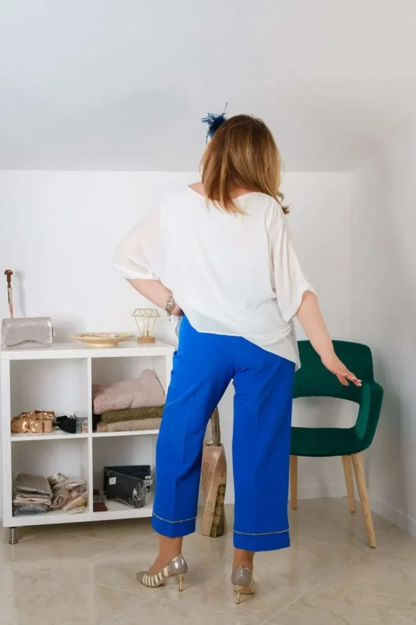 Jiveley Blusa scollo rotondo con doppio tessuto taglie comode Discount