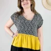 Jiveley Blusa smanicata etnica taglie comode Discount