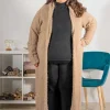 Urban Classics Cardigan in piuma con cappuccio taglie comode Clearance