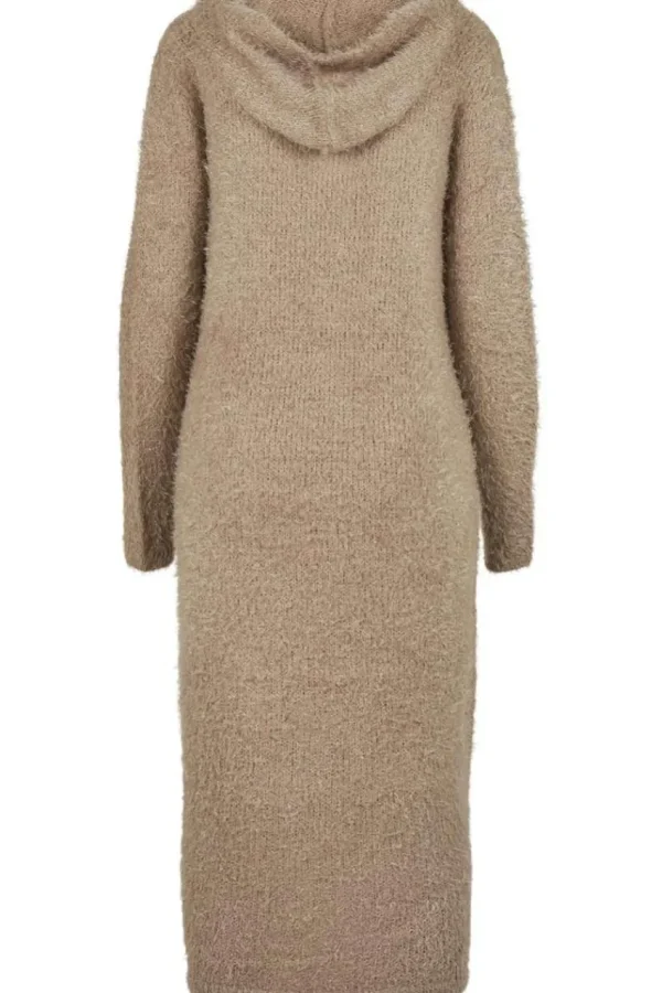 Urban Classics Cardigan in piuma con cappuccio taglie comode Clearance