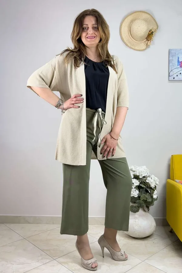 Jiveley Cardigan lurex taglie comode New