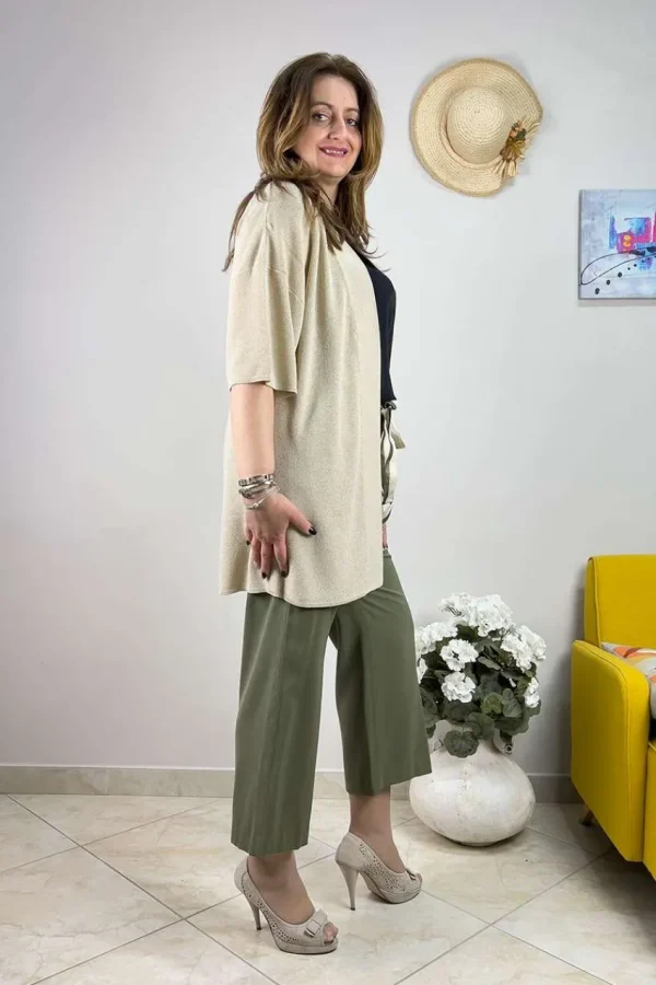 Jiveley Cardigan lurex taglie comode New