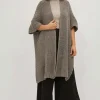 Mat Fashion Cardigan mezza manica con spacchi laterali taglie comode New