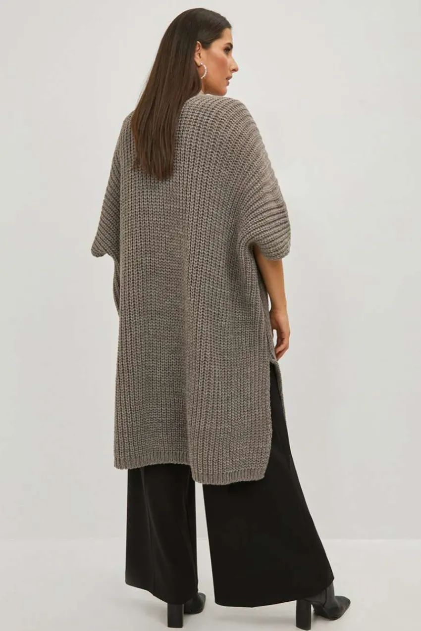 cardigan_mezza_manica_con_1.webp Mat Fashion Cardigan mezza manica con spacchi laterali taglie comode New
