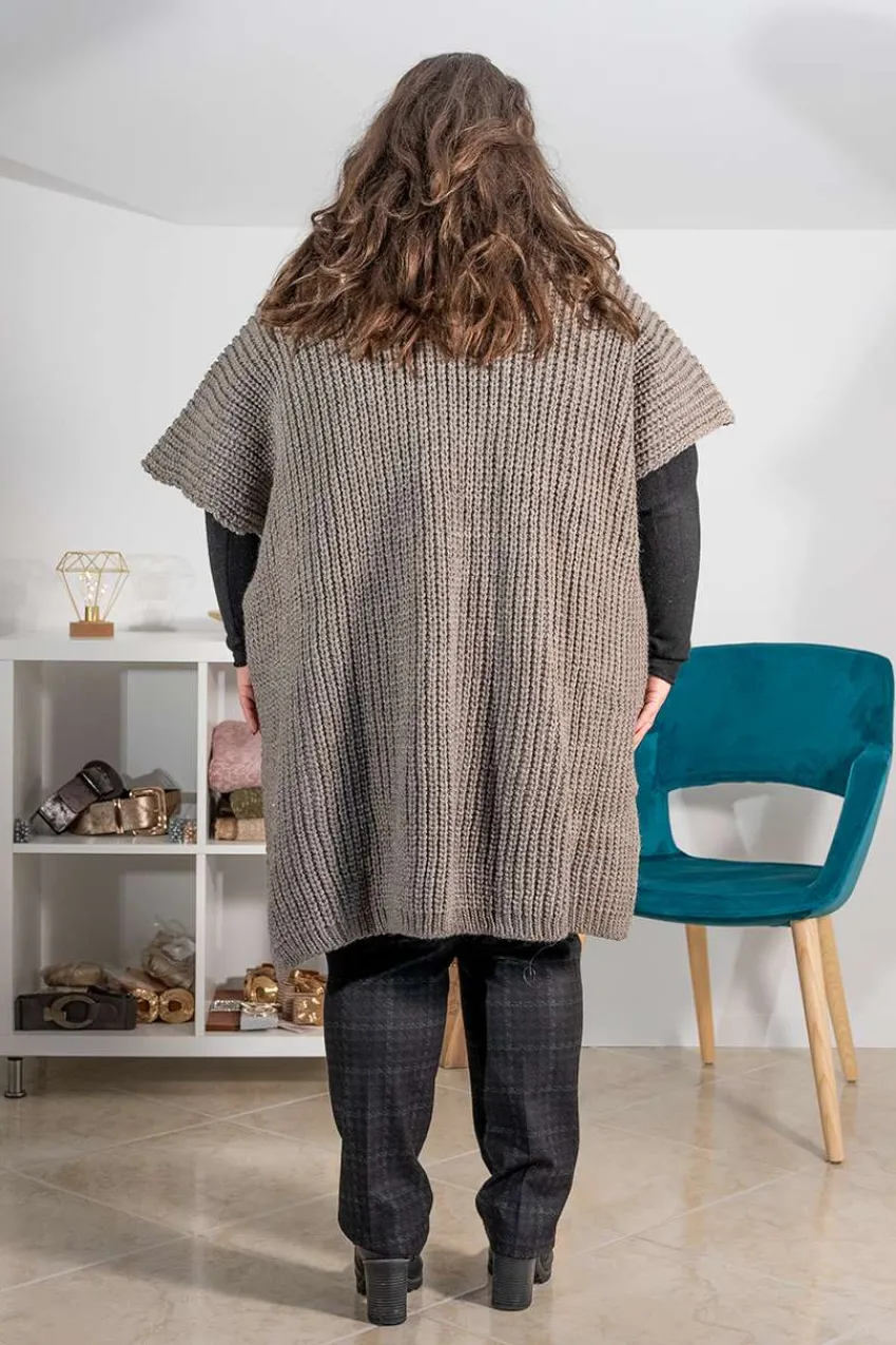 cardigan_mezza_manica_con_10.webp Mat Fashion Cardigan mezza manica con spacchi laterali taglie comode New