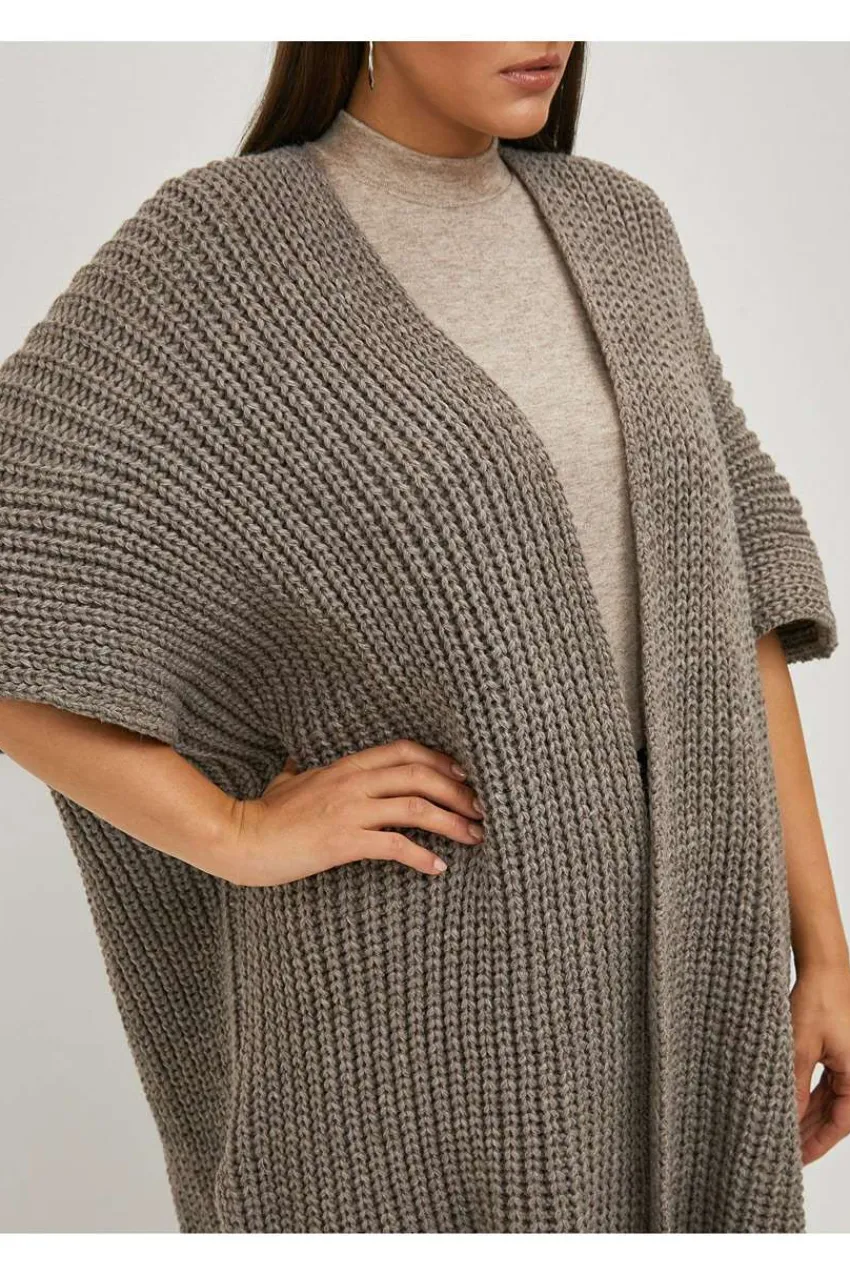 cardigan_mezza_manica_con_3.webp Mat Fashion Cardigan mezza manica con spacchi laterali taglie comode New
