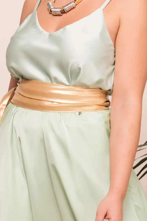 Mealys Cintura metallizzata kimono taglie comode Online
