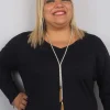Donna Curvy Collana lunga con orecchini New