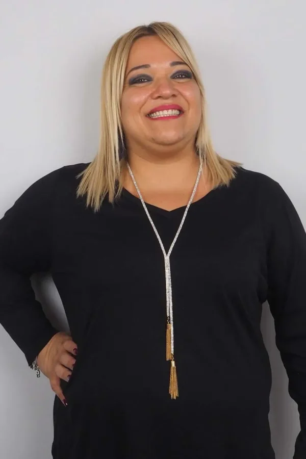 Donna Curvy Collana lunga con orecchini New