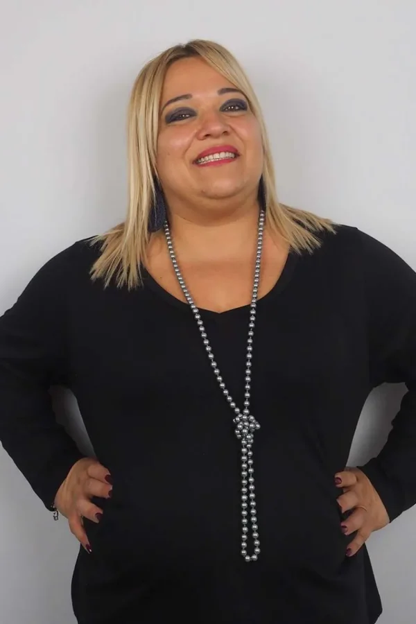 Donna Curvy Collana lunga con perle Clearance