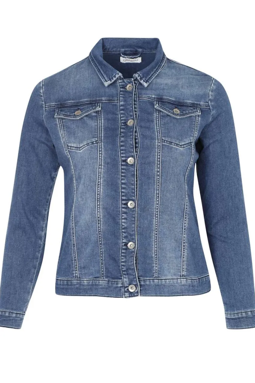 Chalou Giacca di jeans taglie comode Best