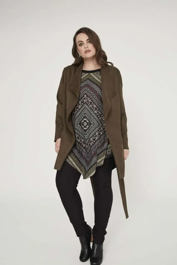 SPG Woman Giacca scamosciata taglie comode Hot
