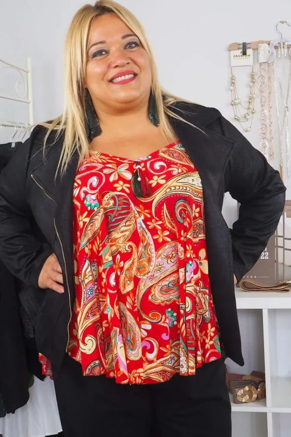 Donna Curvy Giubbotto biker taglie comode Discount