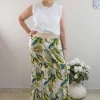 Donna Curvy Gonna con elastico in vita e balze taglie comode Discount
