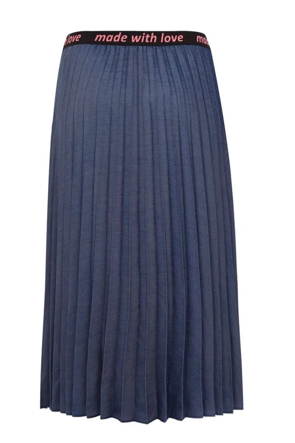 Mat Fashion Gonna plissettata effetto denim chambry taglie comode Clearance